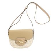 Michael Kors Pre-owned Pre-owned Canvas crossbodyvskor Beige, Dam