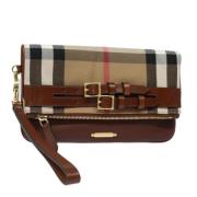 Burberry Vintage Pre-owned Canvas kuvertvskor Brown, Dam