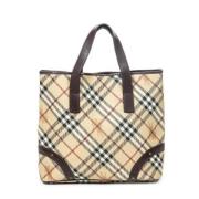 Burberry Vintage Pre-owned Belagd canvas handvskor Beige, Dam