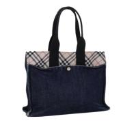 Burberry Vintage Pre-owned Canvas totevskor Blue, Dam