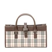 Burberry Vintage Pre-owned Canvas totevskor Beige, Dam