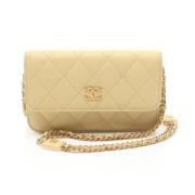 Chanel Vintage Pre-owned Laeder chanel-vskor Yellow, Dam