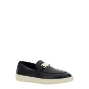 Salvatore Ferragamo Svarta platta skor Crio Black, Dam