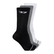 Diesel Trepack med strumpor Skm-D-Crew-Light-Socks Multicolor, Herr