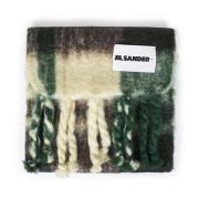 Jil Sander Multifärgad Mohair Ull Sjal Fransar Multicolor, Herr