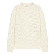 Laneus Hotfix Crystal Crewneck Sweater Beige, Dam