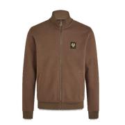 Belstaff Bomullsfleece Dragkedja Jacka Brown, Herr