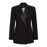 Bruuns Bazaar Elegant Svart Blazer med Ficklock Black, Dam