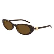 Gucci Elegant Havana/Brun Solglasögon Brown, Dam