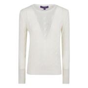 Ralph Lauren Vit Tröja för Kvinnor Aw24 White, Dam