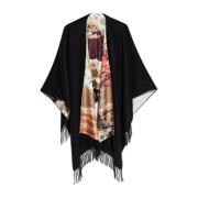 Salvatore Ferragamo Vändbar Poncho Black, Dam