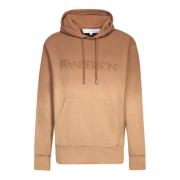 JW Anderson Brun Hoodie med Känguruficka Brown, Herr