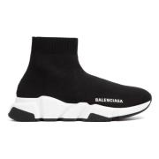 Balenciaga Svarta Sneakers med 3D Stickad Överdel Black, Dam