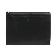 Piquadro Svart läderclutch för kvinnor Black, Dam