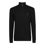 Ralph Lauren Ull Half Zip Tröja Black, Herr