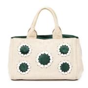 Prada Vintage Pre-owned Canvas totevskor White, Dam