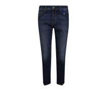 Jacob Cohën Slim Crop Jeans med Fem Fickor Blue, Herr