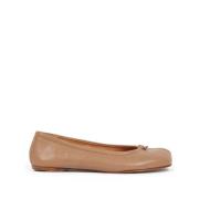 Maison Margiela Tabi Toe Ballerinaskor i Sand Brun Beige, Dam