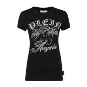 Philipp Plein Unik dam T-shirt med stil Black, Dam