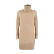 YES ZEE Räfflad lurex tröja klänning Beige, Dam