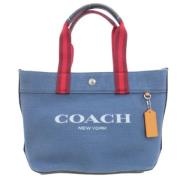 Coach Pre-owned Pre-owned Canvas handvskor Blue, Dam