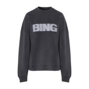 Anine Bing Svart Blur Sweatshirt A-08-10132 Black, Dam