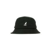 Kangol Svart Tvättad Bomullsbucket Hatt Black, Unisex