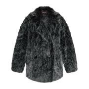 Michael Kors Faux fur coat Gray, Dam