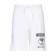 Moschino Bomull Logo Shorts Casual Stil White, Herr