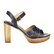 Ralph Lauren Blå Dam Sandal med Hög Klack Blue, Dam