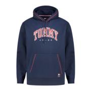 Tommy Hilfiger Blå huvtröja med sidofickor Blue, Herr