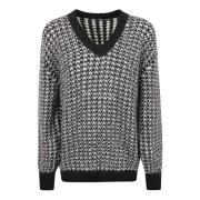 Alberta Ferretti Stiliga Maglia Sweaters Black, Dam