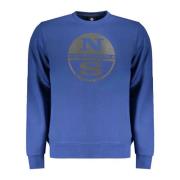 North Sails Blå Långärmad Sweatshirt med Tryck Blue, Dam