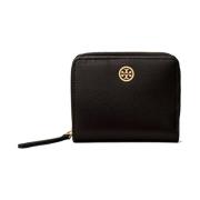 Tory Burch Svart läderplånbok med flera fack Black, Dam