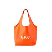 A.p.c. Orange Syntetläder Shopper Väska Orange, Dam