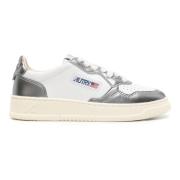 Autry Låg Topp Silver Vit Läder Sneakers White, Dam