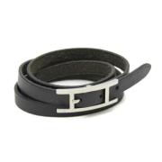 Hermès Vintage Pre-owned Laeder armband Black, Herr