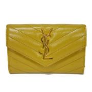 Yves Saint Laurent Vintage Pre-owned Laeder plnbcker Yellow, Unisex