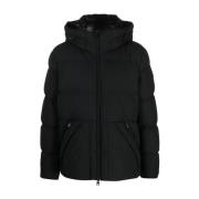 Woolrich Svarta Jackor med Elastisk Huva och Dragkedja Black, Herr