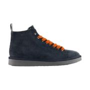 Panchic Blå Mocka Sneakers med Orange Snören Blue, Herr