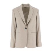 Antonelli Firenze Skräddarsydd enkelknäppt jacka Beige, Dam