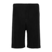 Issey Miyake Stiliga svarta Bermuda shorts Black, Herr