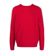 Ralph Lauren Cardinal Röd Cashmere Polo Sweater Red, Herr