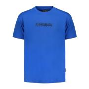 Napapijri Blå T-shirt med logotyptryck Blue, Herr