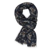 Boggi Milano Geometriskt Tryck Modal/Kashmir Scarf Multicolor, Herr