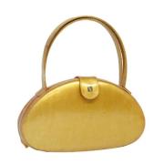 Loewe Pre-owned Pre-owned Belagd canvas handvskor Yellow, Dam