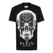 Philipp Plein Svart T-shirt för män Black, Herr