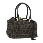 Fendi Vintage Pre-owned Canvas handvskor Brown, Dam