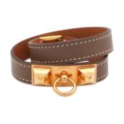 Hermès Vintage Pre-owned Laeder armband Brown, Dam