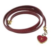 Louis Vuitton Vintage Pre-owned Laeder armband Red, Dam